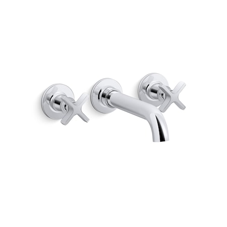 Kohler Wall-Mount Bath Faucet Trim in Polished Chrome T35910-3-CP